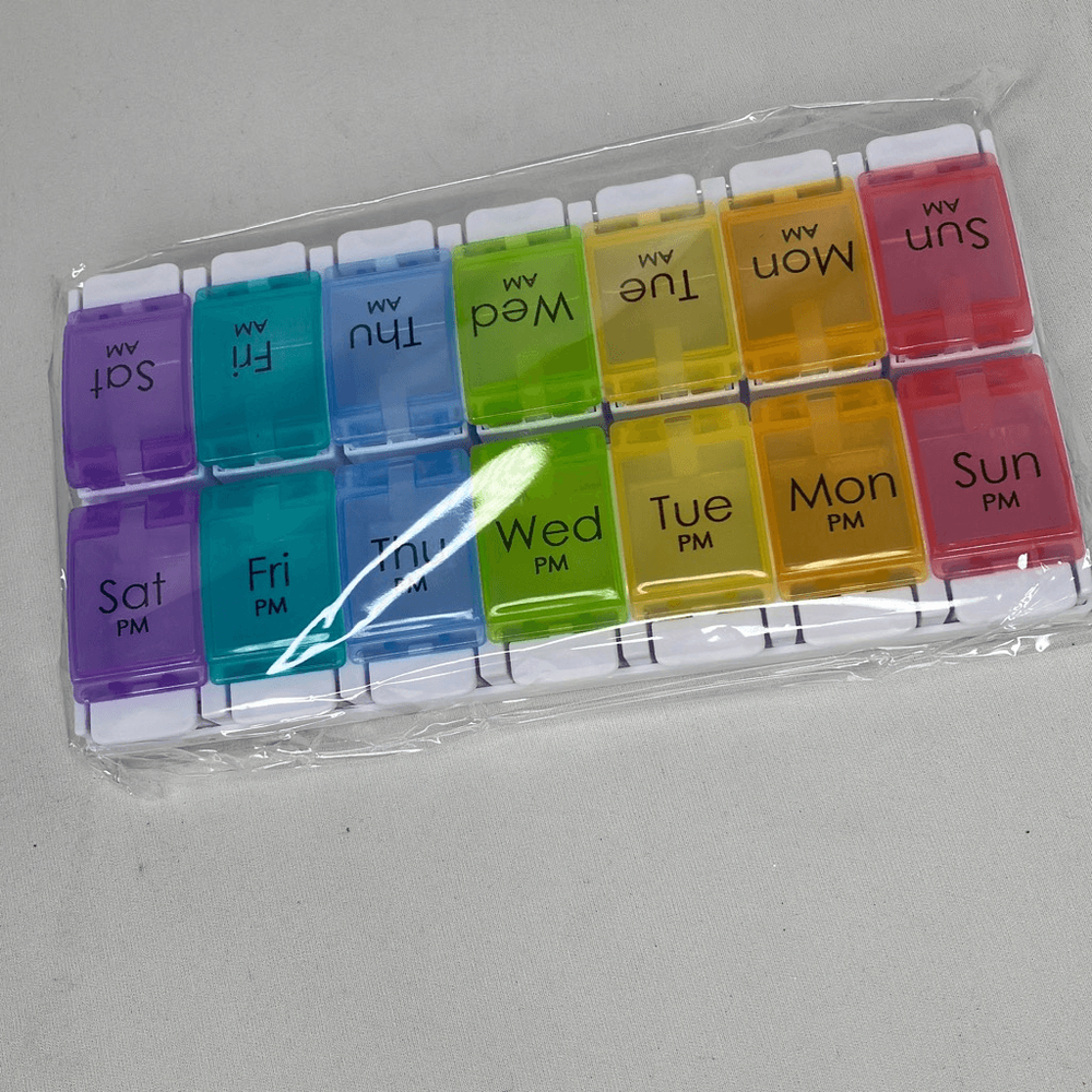 Weekly Medical Pill Organizer Multicolor 2 Sets