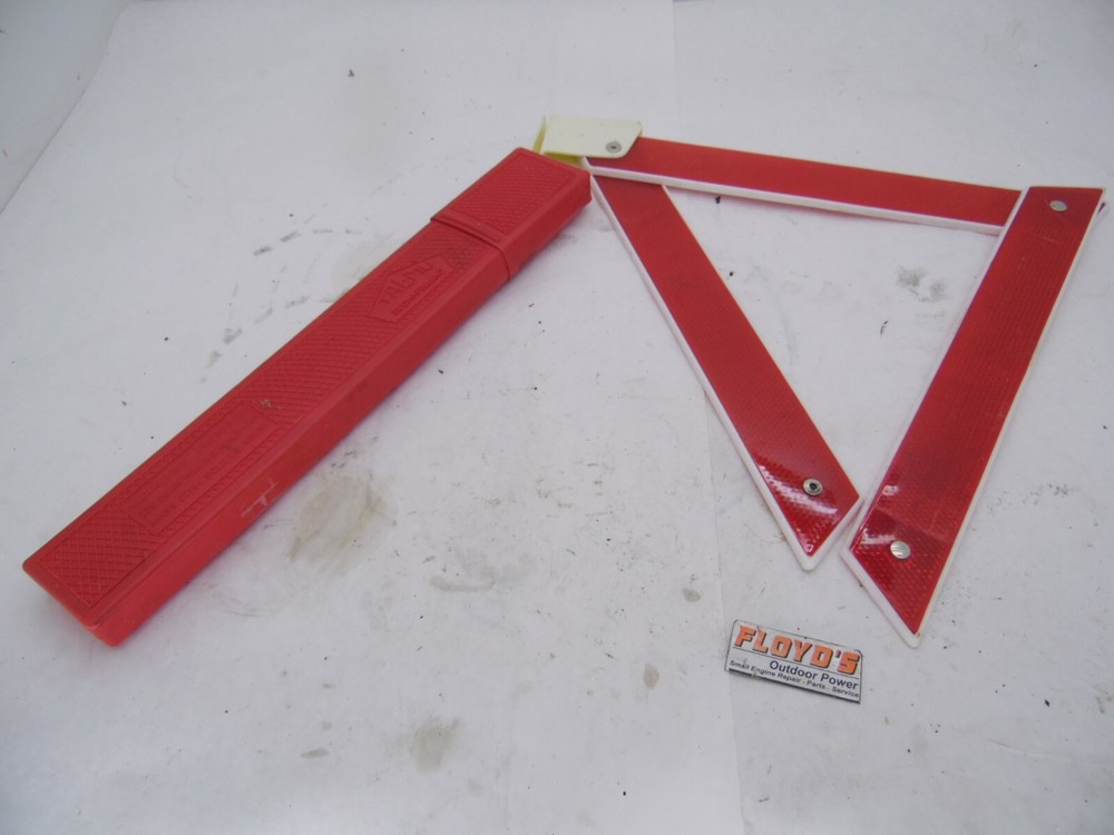 Vintage TAL-MU Model W Folding Warning Triangle