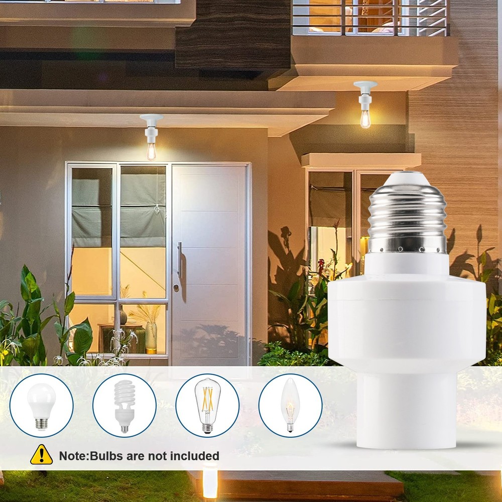 Radar Motion Sensor Bulb Holder - E26/27 LED Lamp Socket Base Adapter USA