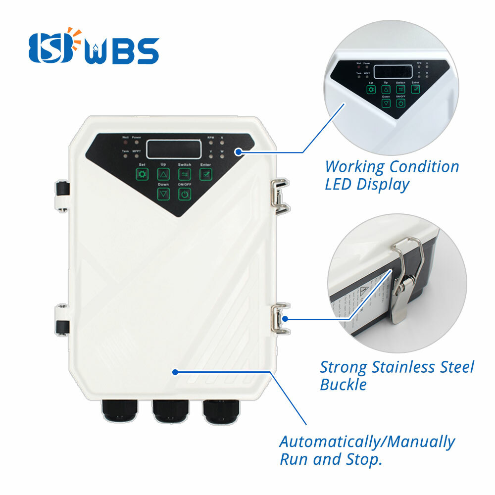 900W Solar Pool Pump Swimming Pool Brushless DC Motor 20000L/H 19m + Controller