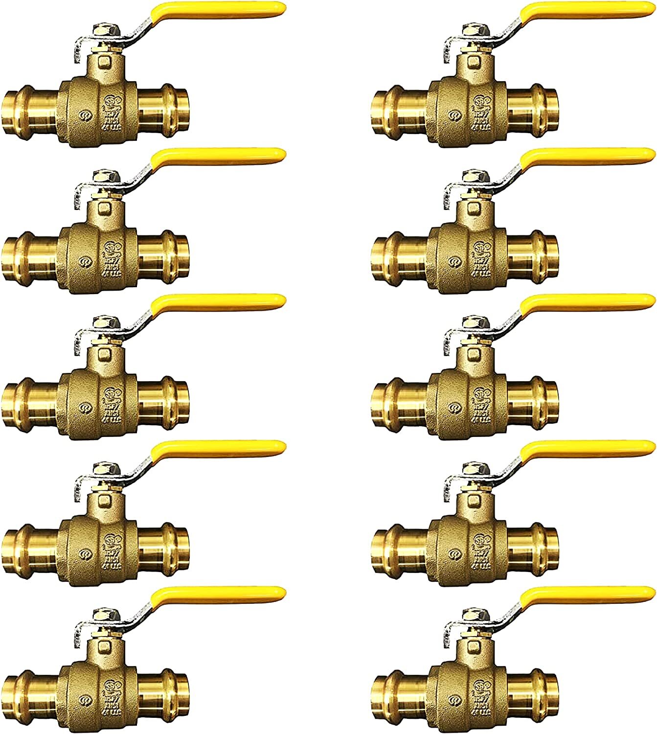 1/2" ProPress Brass Ball Valves with EPDM O-Ring - Lead Free (Lot of 10)