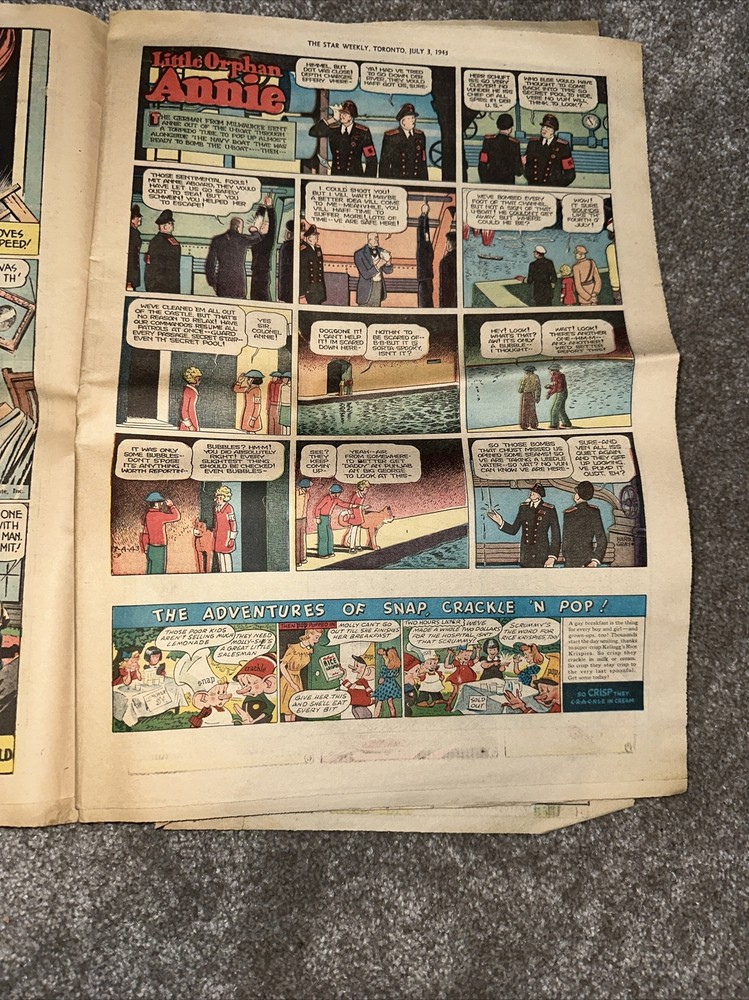 1943 star weekly comic section