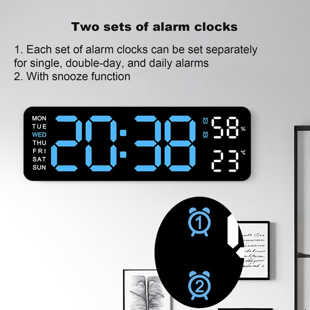 Large Digital Wall Clock Electronic Rectangular LED Display Wall Clock amazing