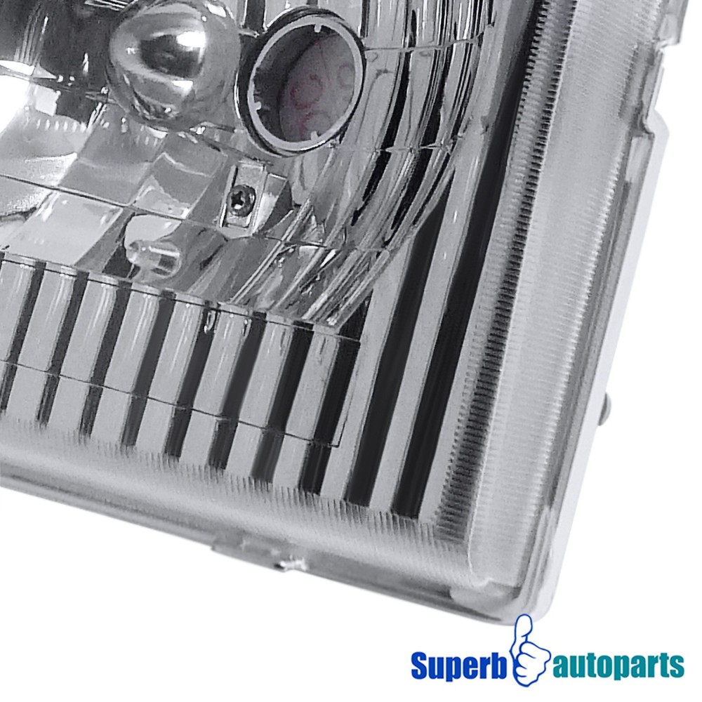 Fits 1992-2006 Ford E150 E250 E350 E450 Econoline Van Headlights Lamps