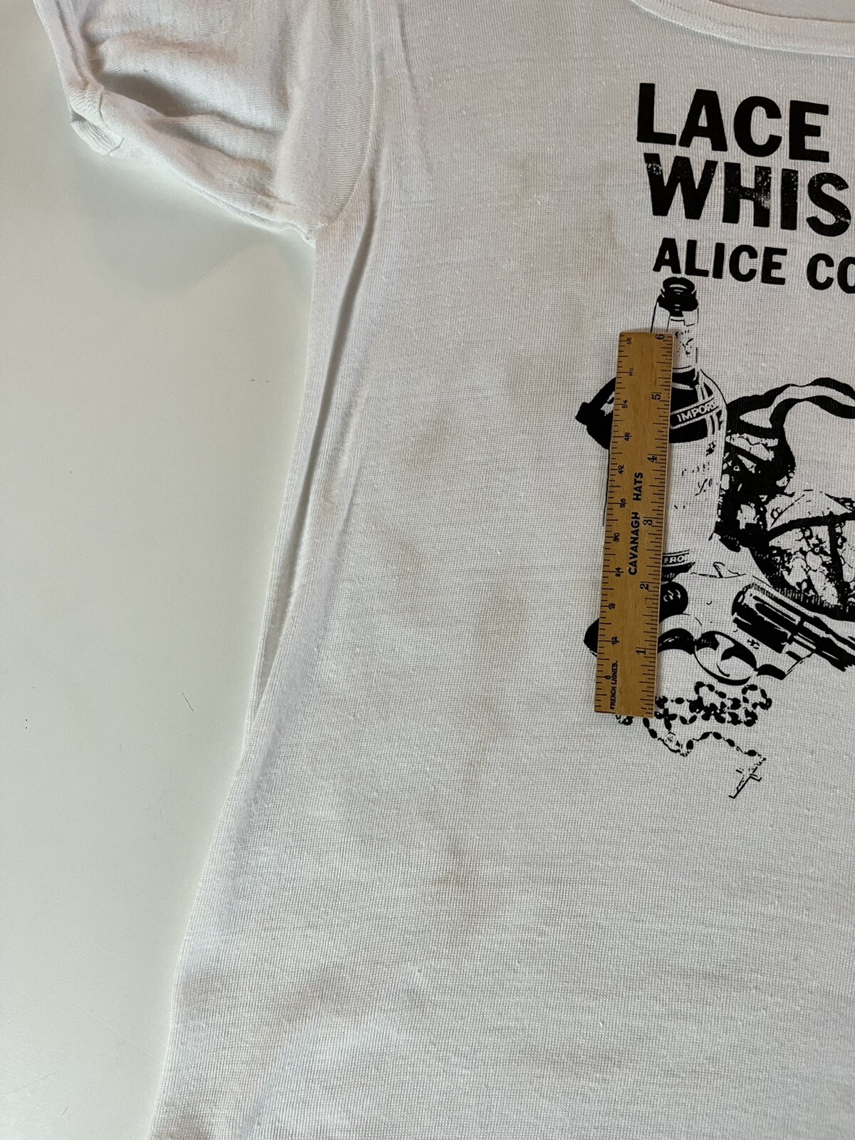 1977 ALICE COOPER LACE And WHISKEY Promo T Shirt Warner Bros LP Rock 70s Vtg