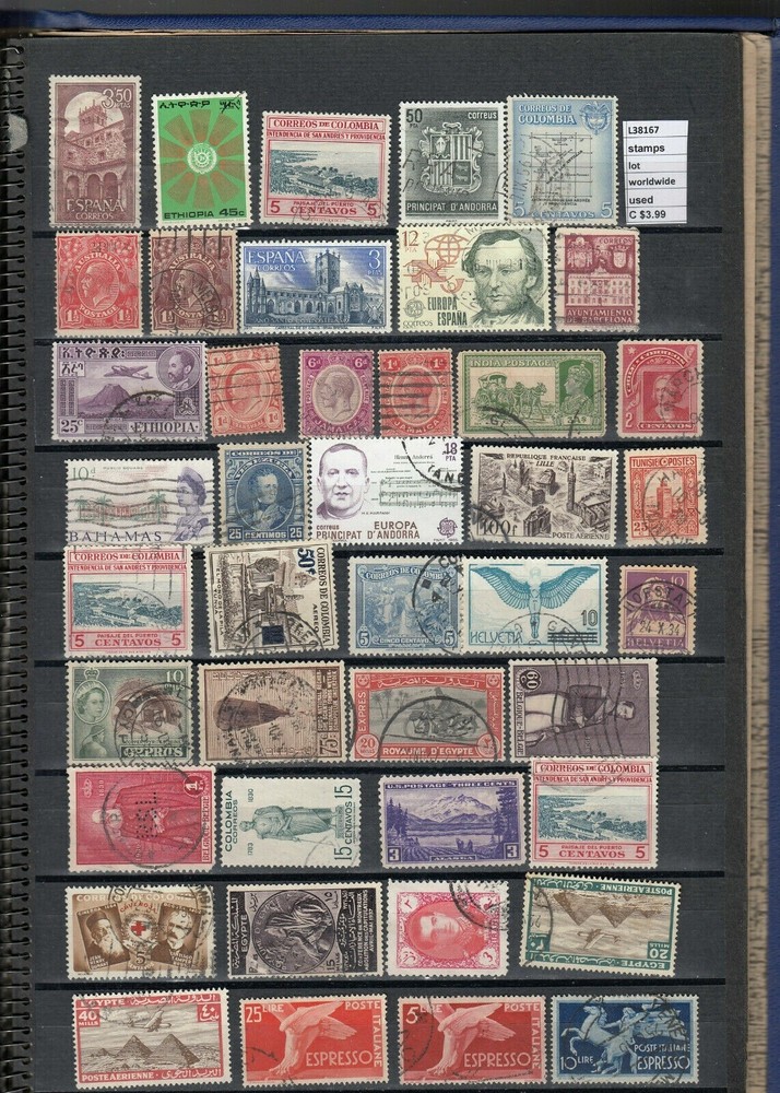 STAMPS LOT WORLDWIDE HIGH VALUES USED  (L38167)
