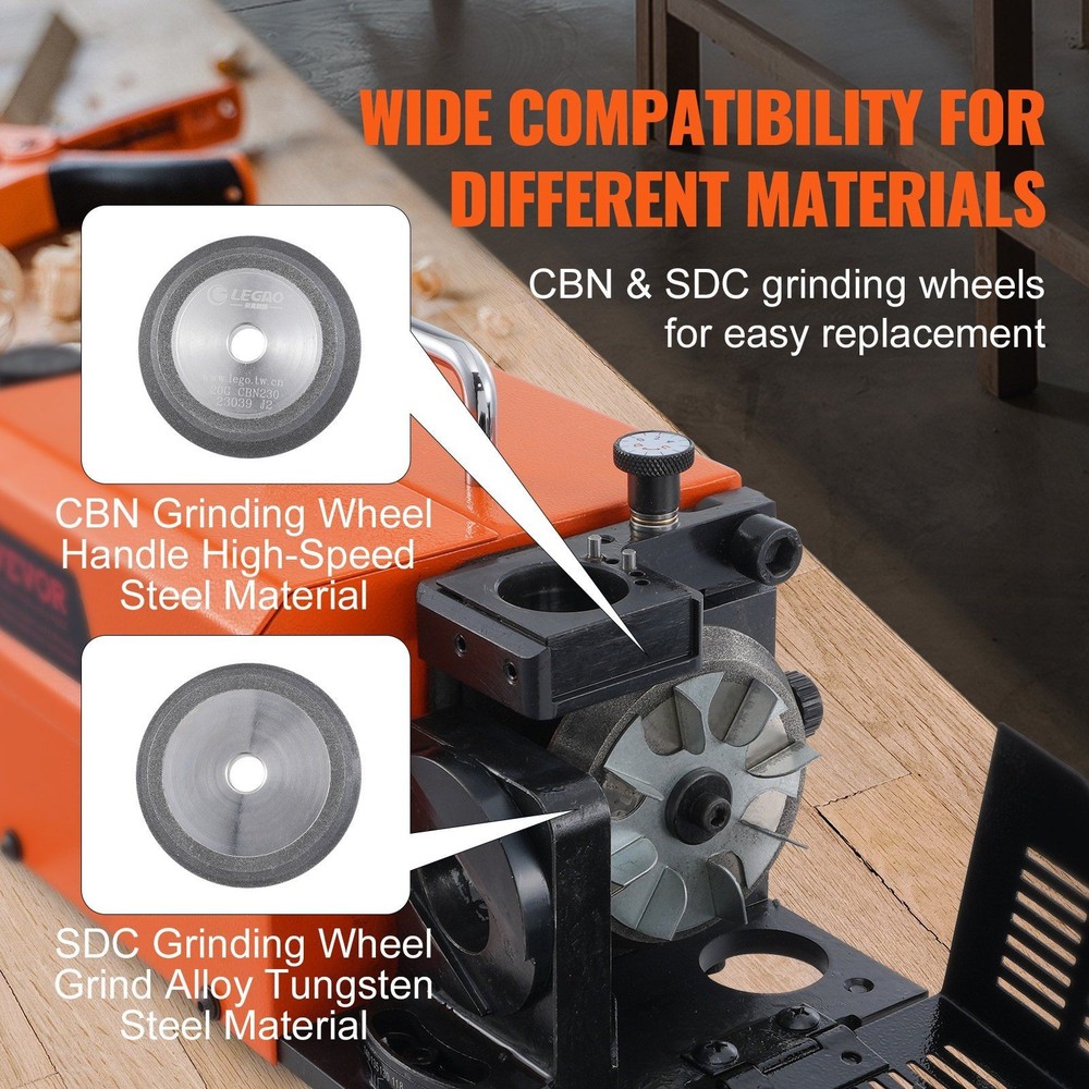 3-13mm Adjustable Angle Grinder & CBN/SDC Wheel & 11 Collets & Bit Sharpener