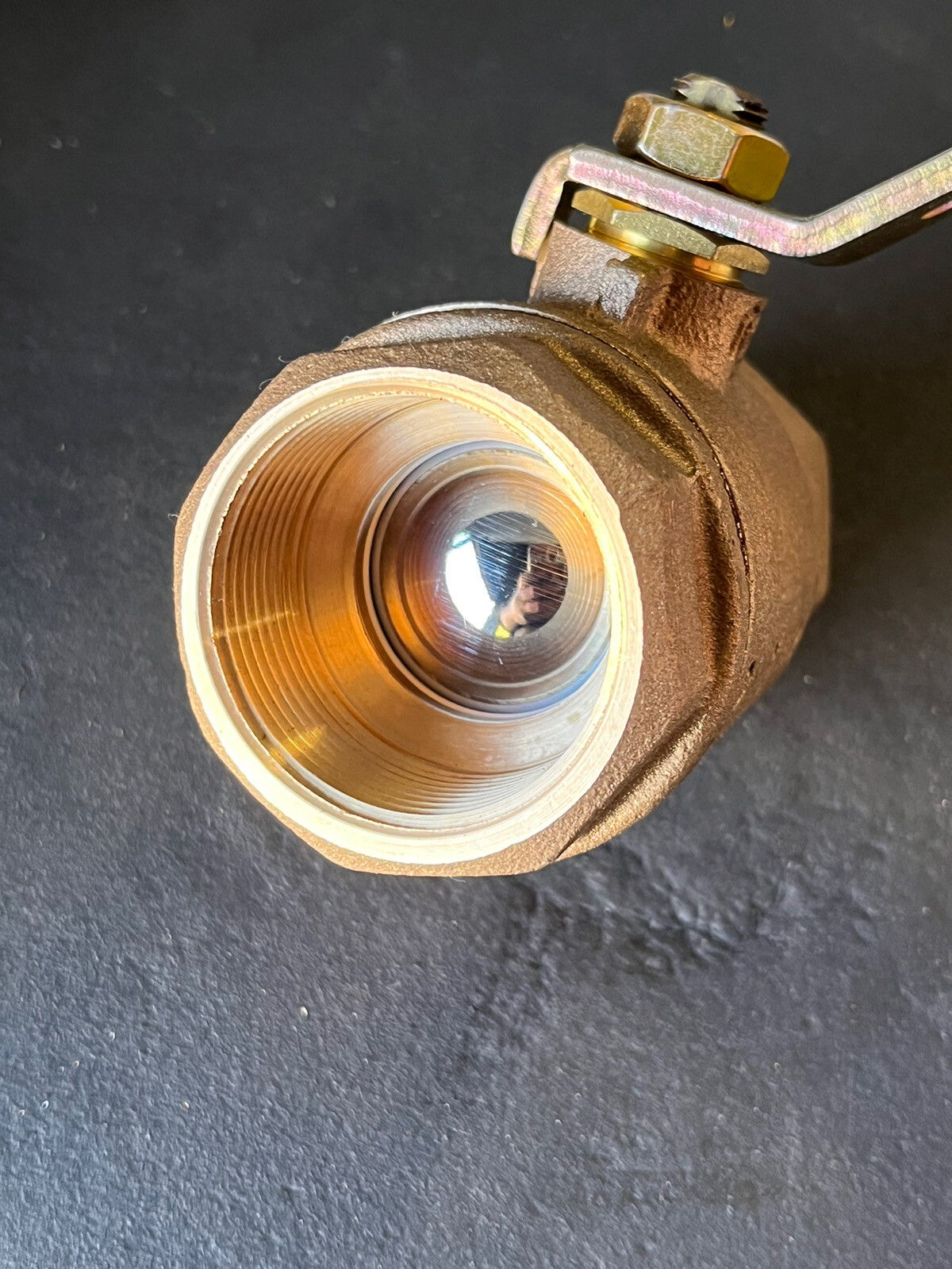 1-1/2" FNPT Lead-Free Bronze Std. Port Ball Valve 150 WSP 600 WOG, MADE IN USA