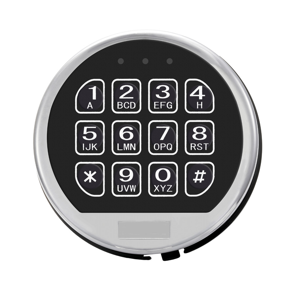 Solenoid Lock W/ Chrome Keypad Electronic Safe Lock Replacement Digital Lock