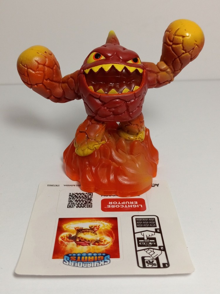 Skylanders Giants Lightcore Eruptor Activision Figure & Sticker Code Sheet