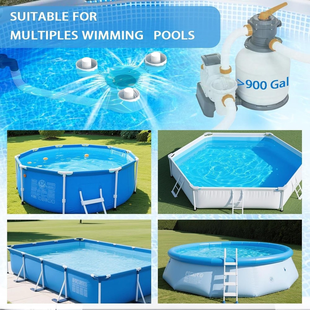 Universal Floating Pool Skimmer - Effortless Above Ground Cleaning Solution