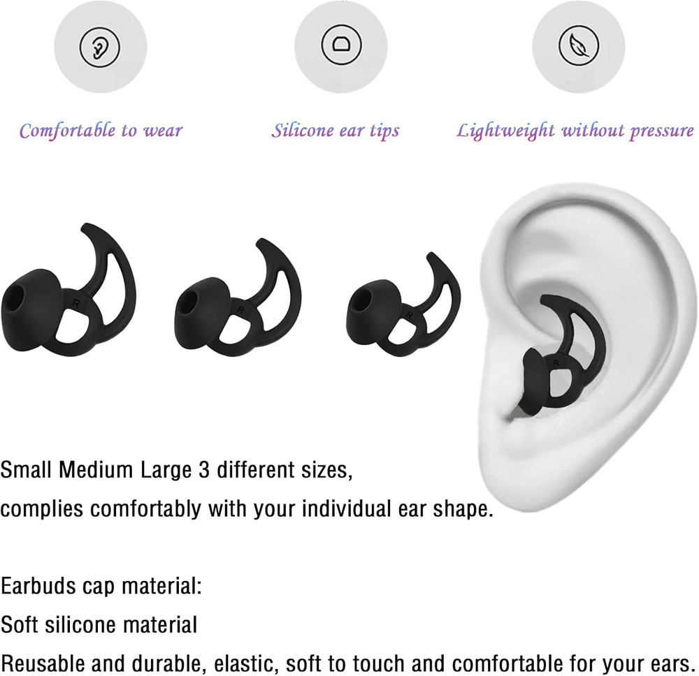 Earbud Replacement Tips Silicone Earbud Tips Ear Bud Covers Compatible with Bose