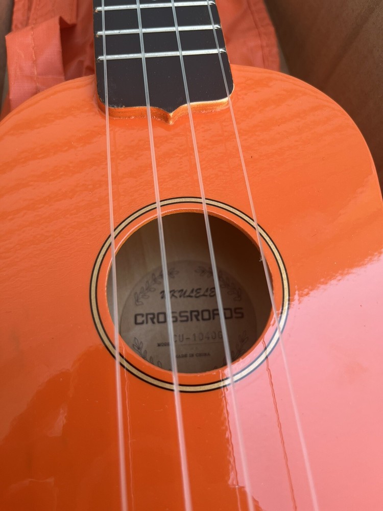 Crossroads Ukulele Orange Mini Guitar Instrument Stringed Adjustable Knob
