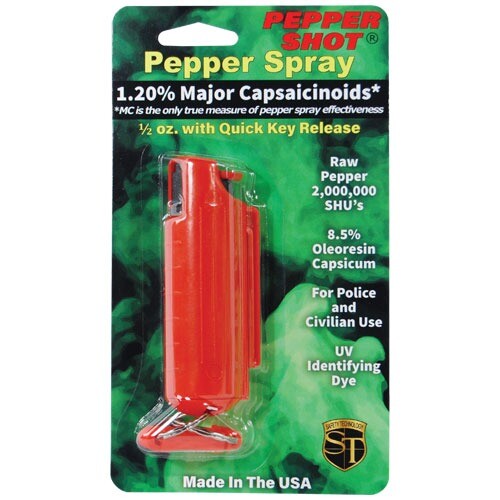 Pepper Shot Keychain Pepper Spray For Self Defense Red
