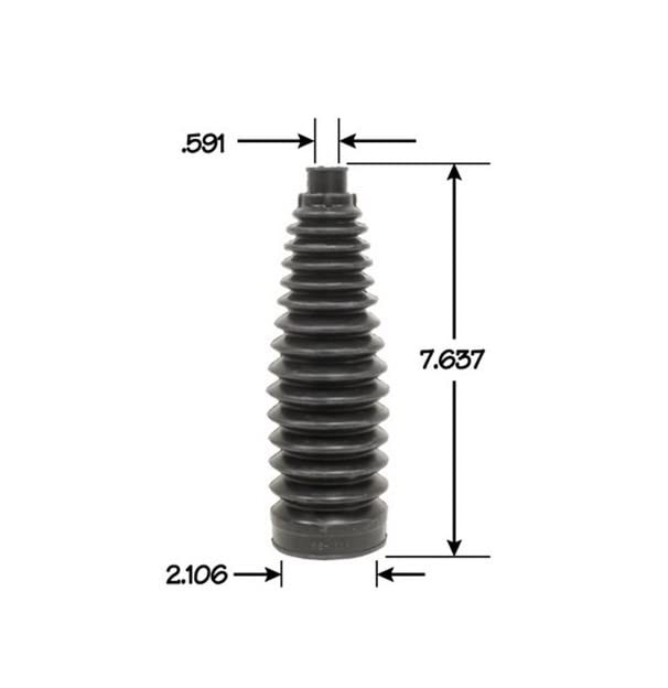- 2 Pc Rack & Pinion Bellow Boots Kit