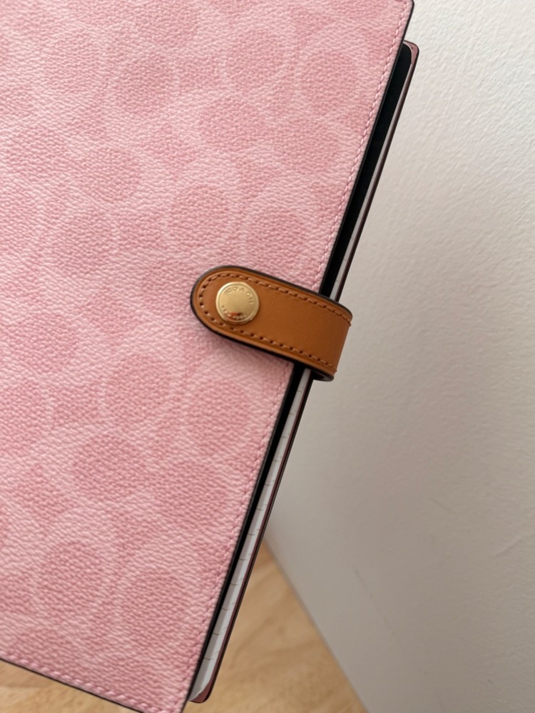 Authentic coach notebook powder pink 2026