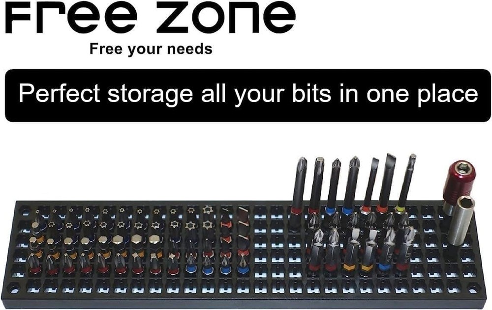 Red Bit Organizer Set for 158 Hex Bits and Drive Bit Adapters Storage