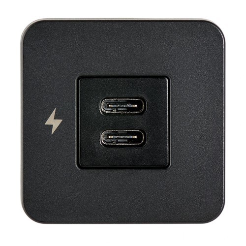 Scanstrut TILE USB-C Interior Charging Socket - 12/24V - Black Bezel