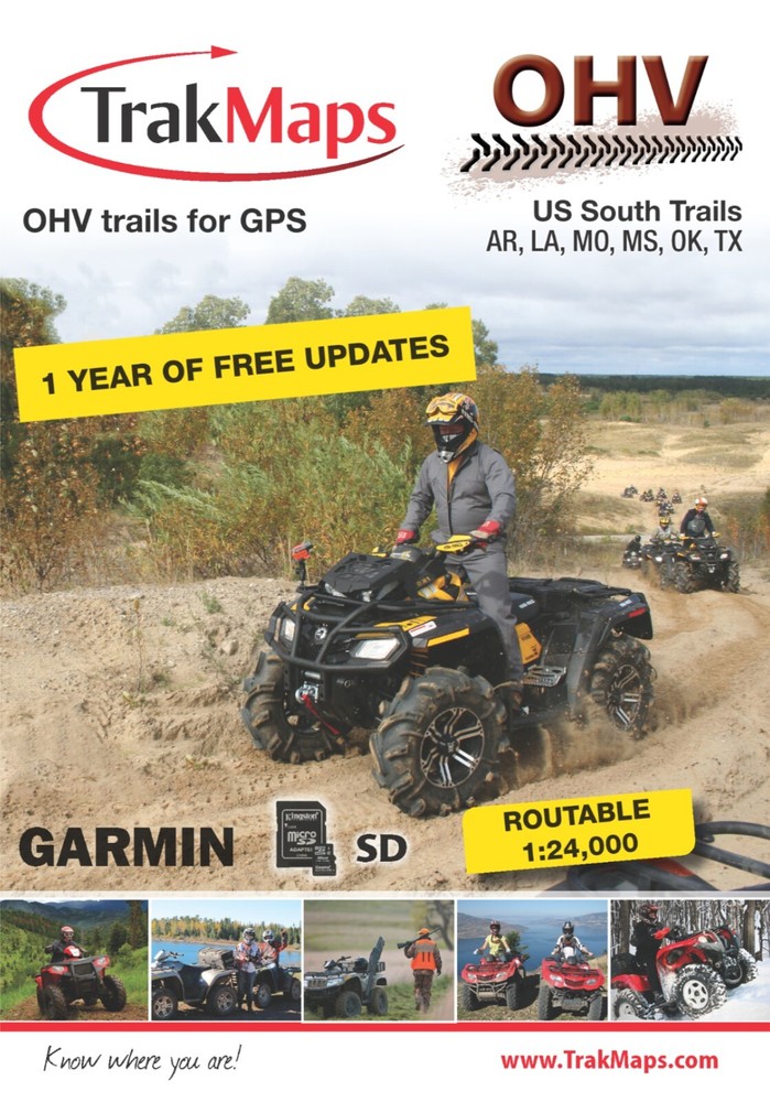 TrakMaps OHV US South - Garmin GPS Map