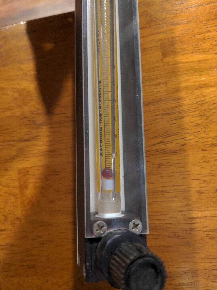 Cole-parmer Variable-Area Flowmeter Correlated-Read PTFE 150-mm