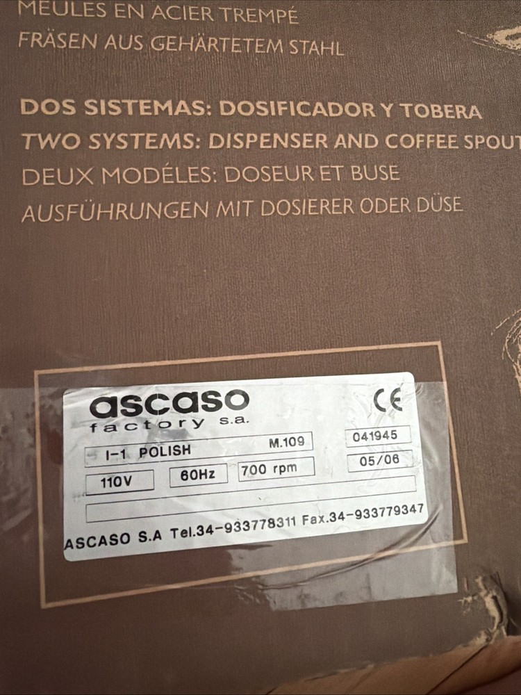 Ascaso Espresso Grinder