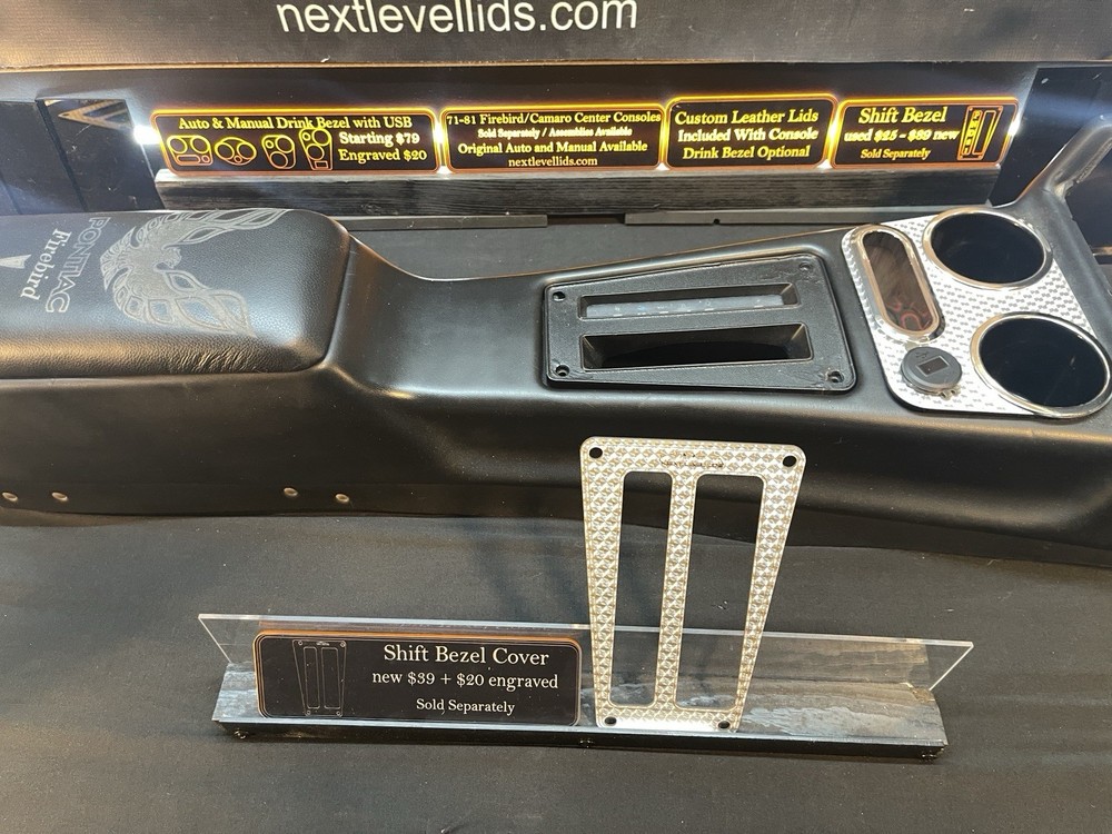 1971-81 Firebird / TransAm Automatic Console Acrylic Shift Plate Turned Silver