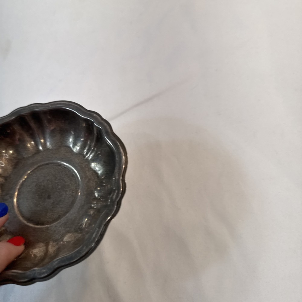 Vintage Oneida Silver Footed Candy Bowl