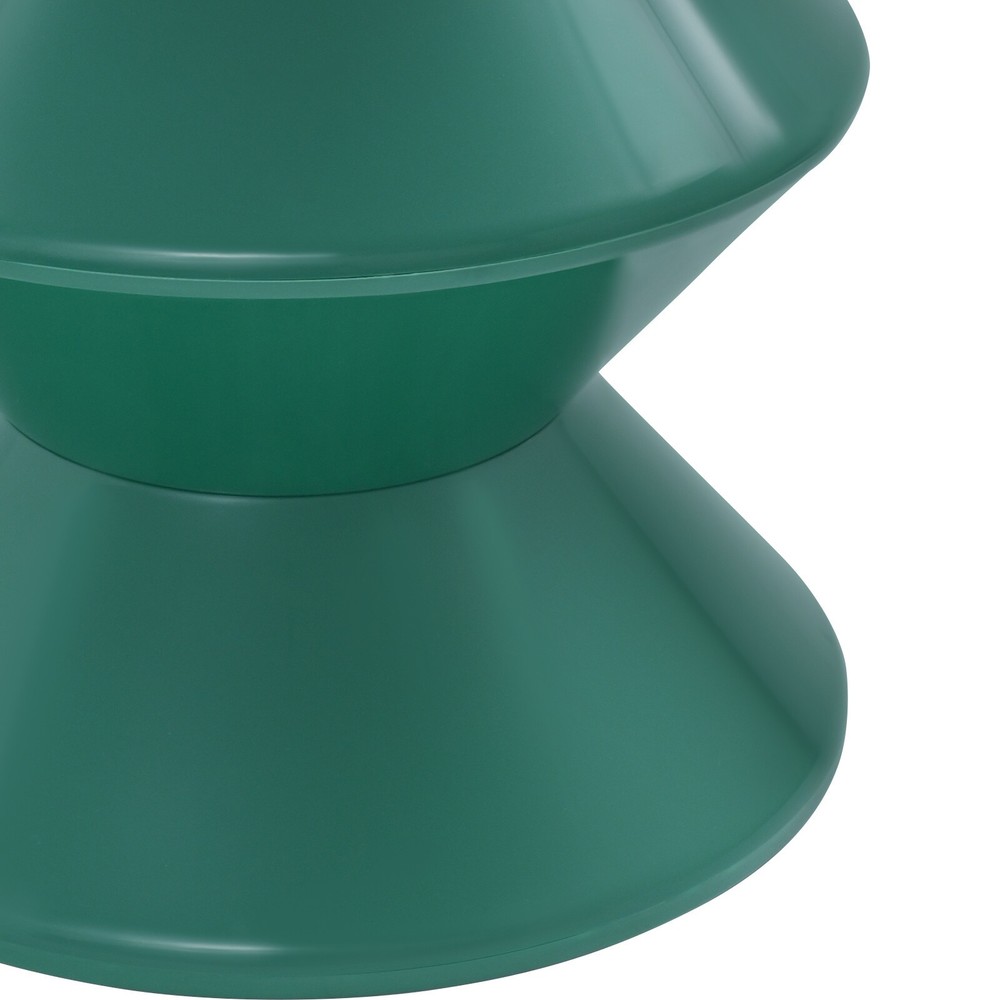 Green Side Table, PET Sofa Side Table, Modern Round End Table for Indoor Use