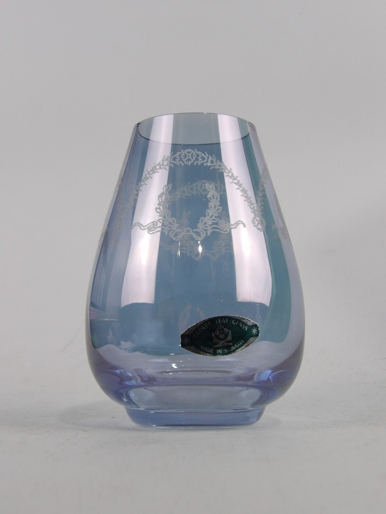 Handmade Blue Brocco Vase – Bohemia