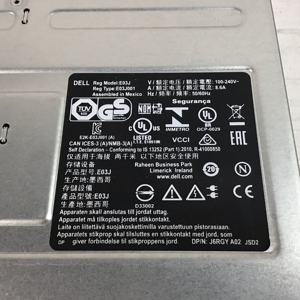 Dell EqualLogic PS4100 E03J San Disk Array 2x PSU NO HDDs