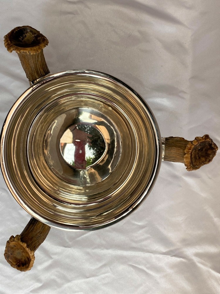 MAGNIFICENT 1920 GORHAM STERLING SILVER HORN 3 HANDLED TROPHY
