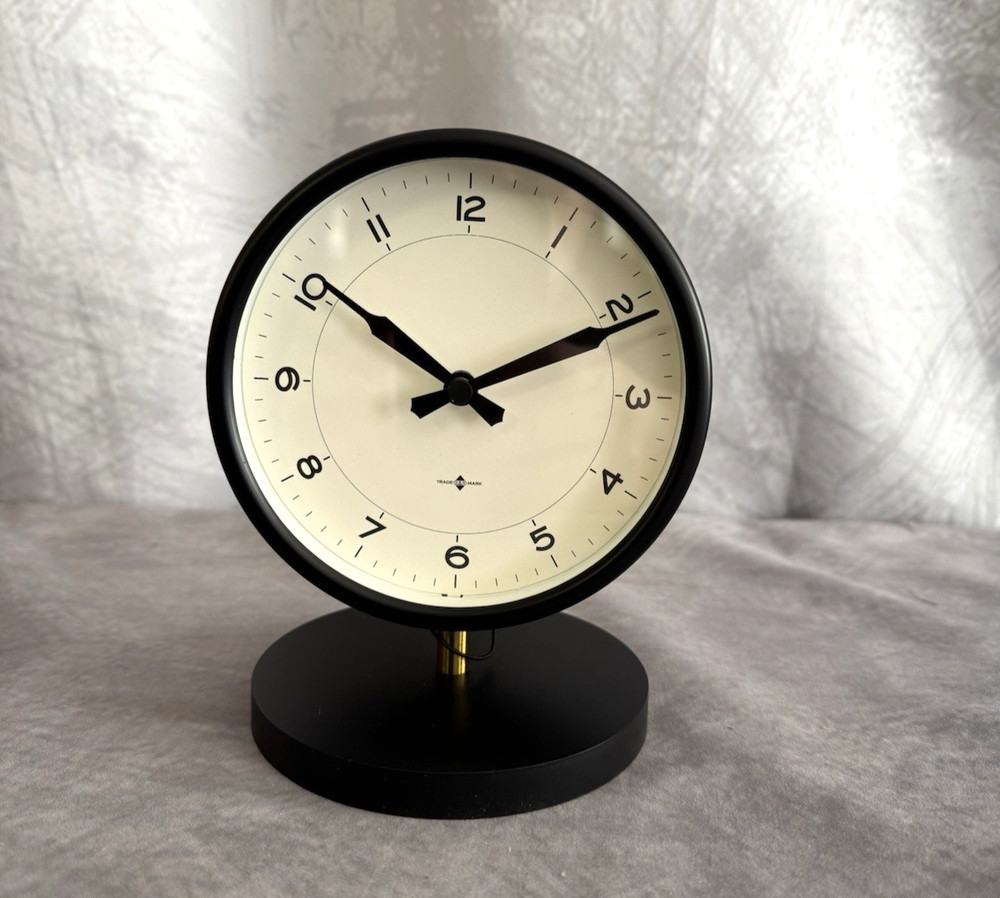 Threshold Tabletop Clock Matte Black