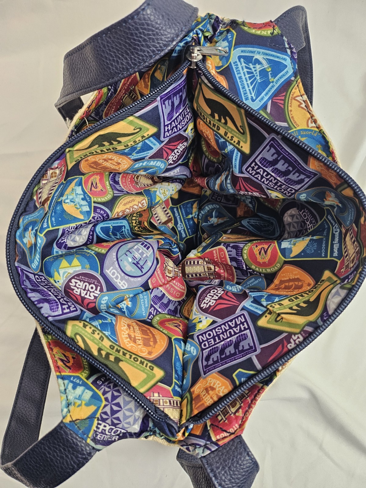 Walt Disney World Parks Discover the Magic Four Parks Canvas Tote Purse Bag