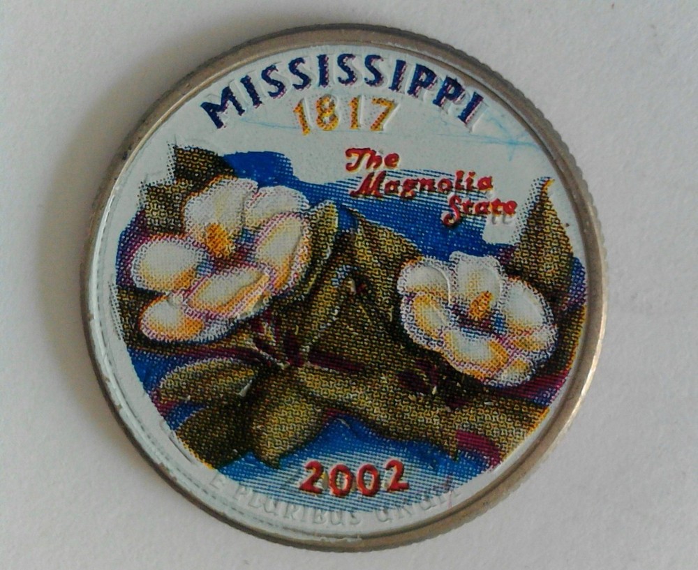 Mississippi 2002 Colorized State Quarter