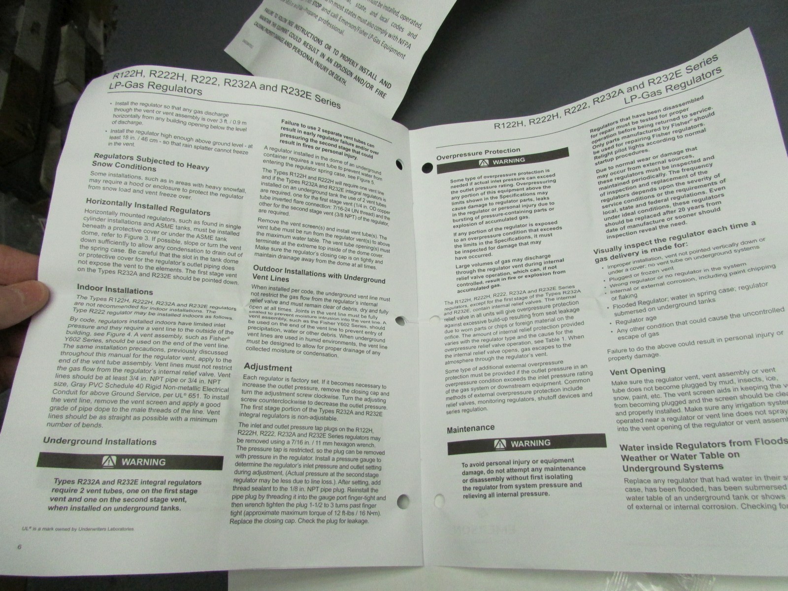 Emerson-Fisher 2-Stage LP Gas Propane Regulator Valves 550K BTU FPOL x 1/2" NPT