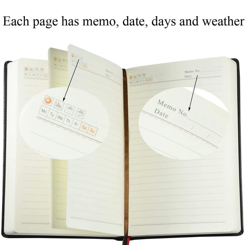 Lemical Thick Leather Journal Notebook 720 Pages Writing Journal Thick Notebo...