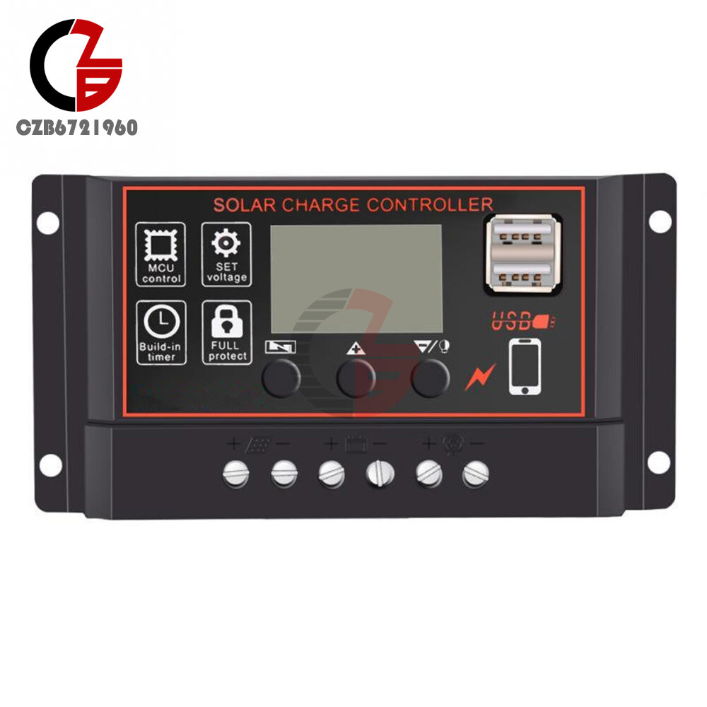 12/24V Solar Charge and Discharge Controller 30A 20A 10A With LCD Display