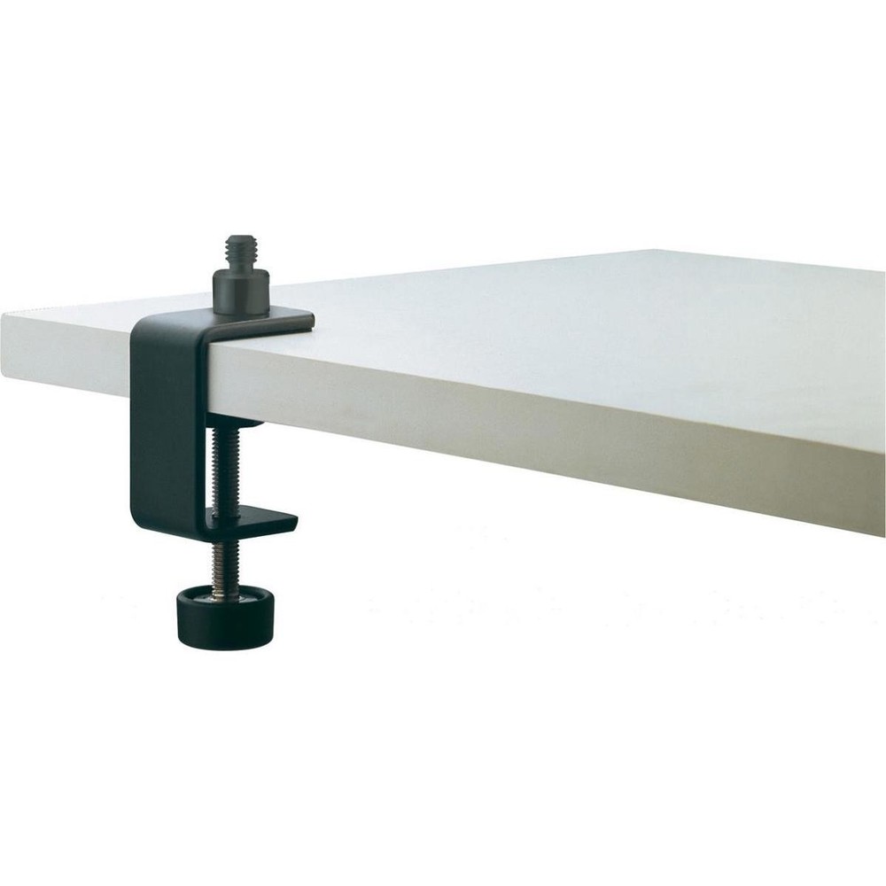 K&M 237 Table Clamp for Goosenecks, 5/8" Threaded Bolt, Black