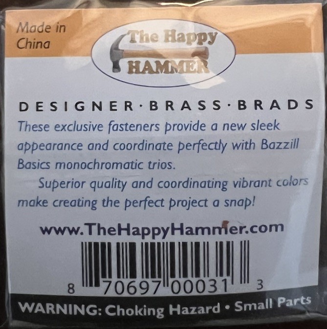 Bazzill Monocramatic Stars Brads Assortment - Orange