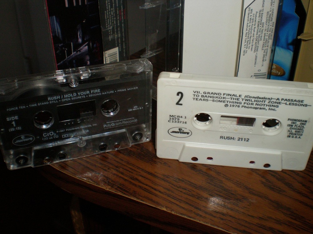 RUSH 2112 HOLD YOUR FIRE CASSETTE TAPES