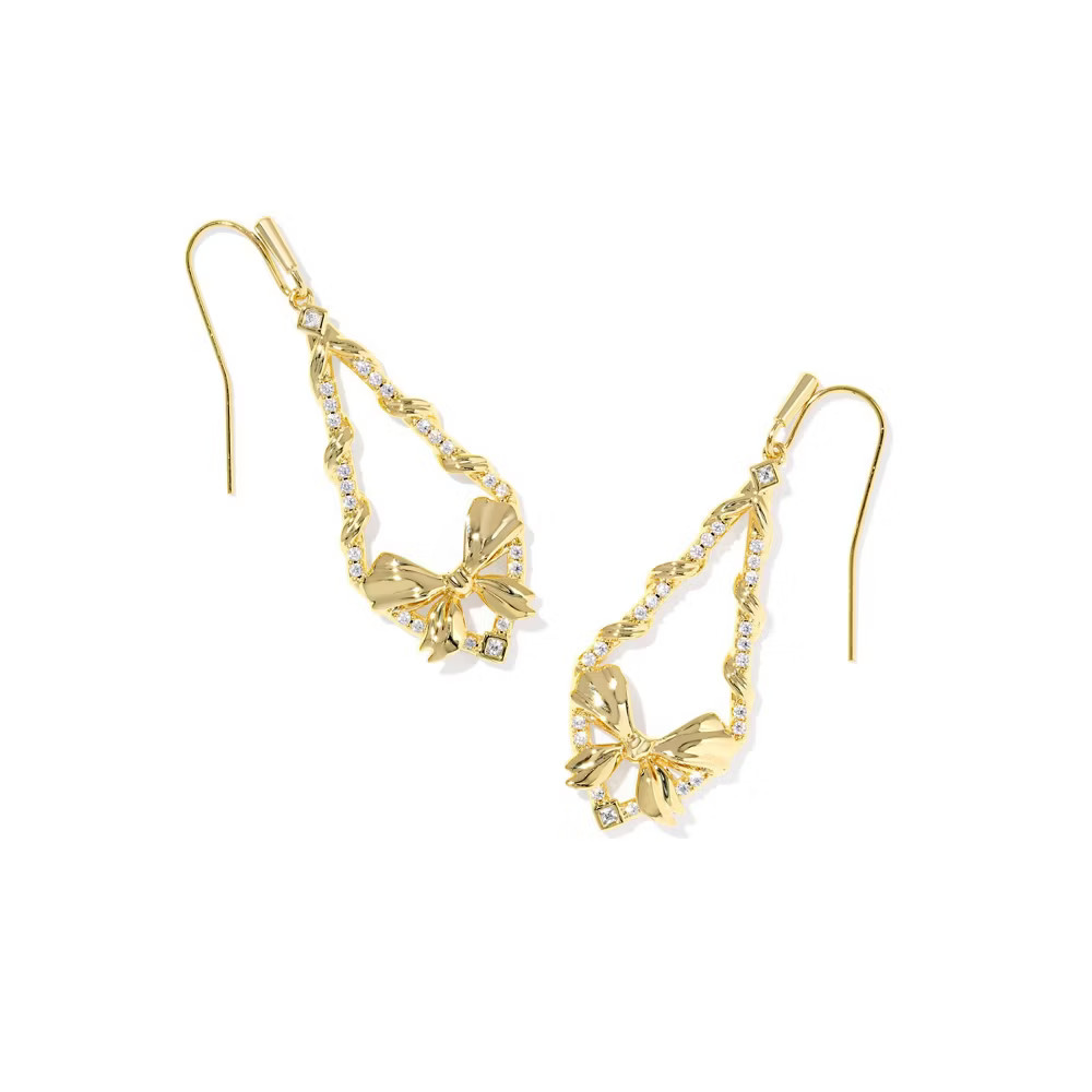 Kendra Scott Belle Bow Drop Earrings - Gold