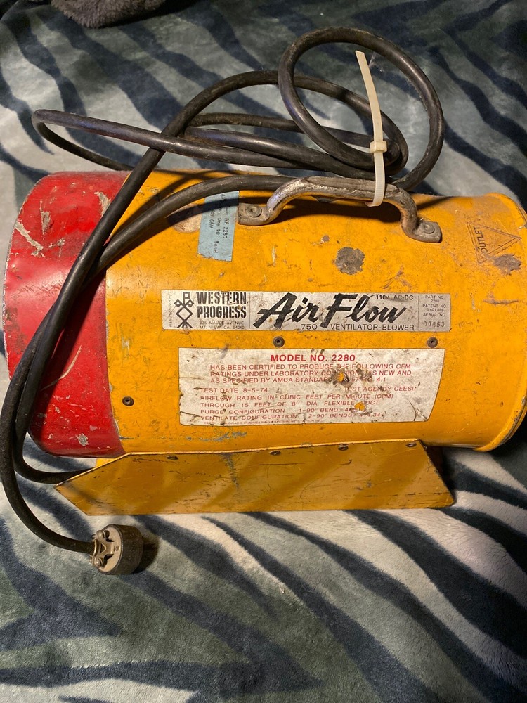 Western Progress 2280 110v ac-dc Airflow 750 Blower