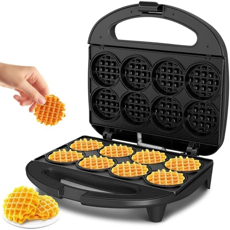 Mini Waffle Maker 8 Bite Nonstick Electric Breakfast Snack Maker