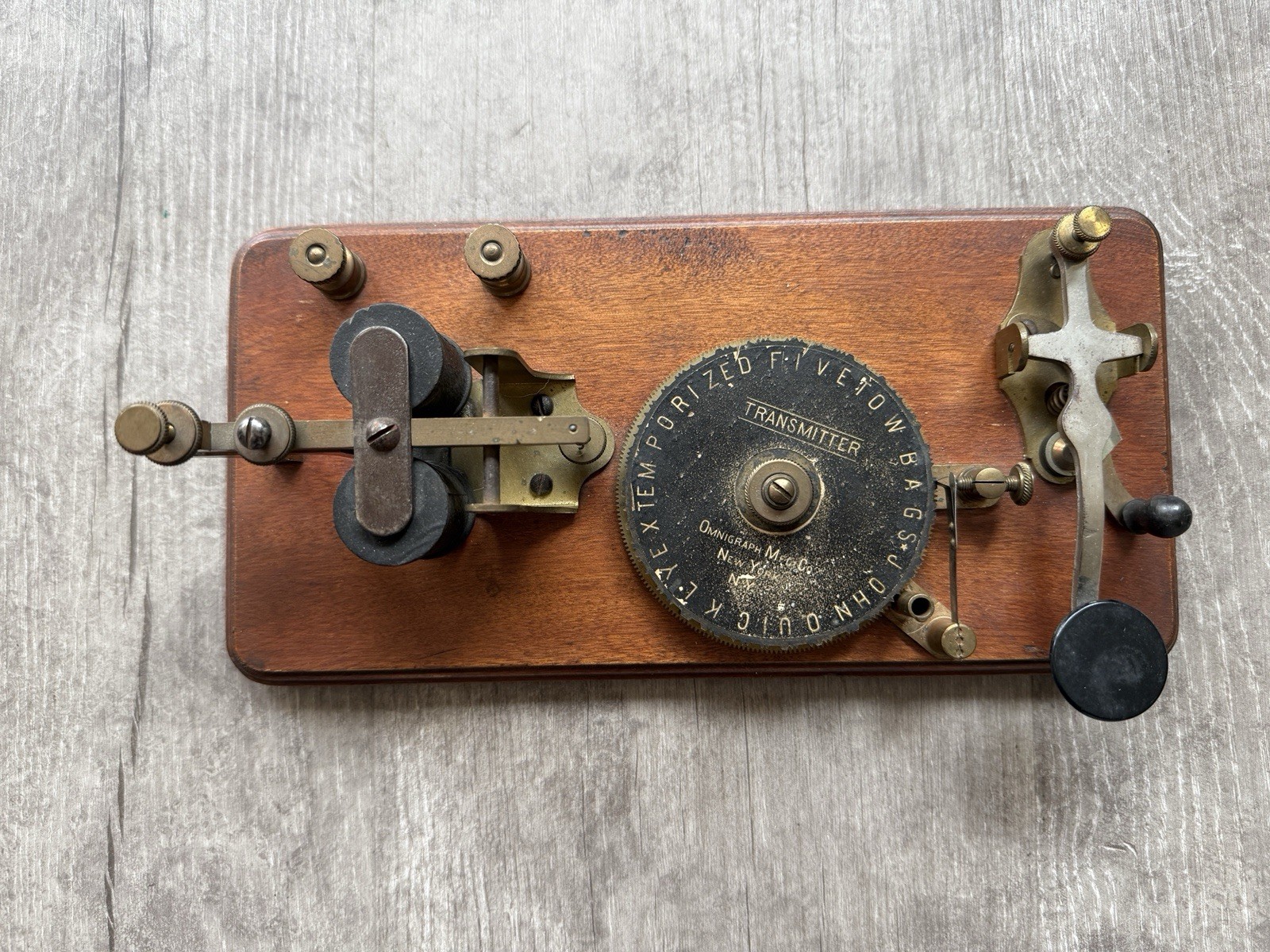 Omnigraph Telegraph Trainer Key Sounder Antique JH Bunnell