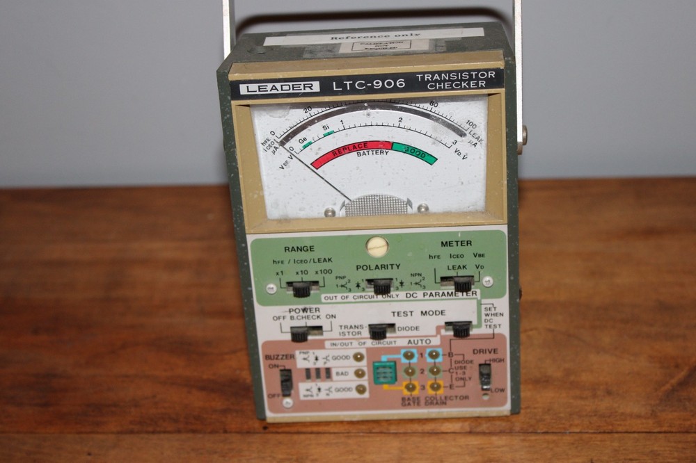 Leader LTC-906 Transistor Checker "Reference Use Only"