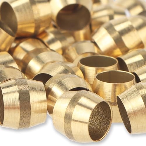 3/16-Inch Brass Compression Sleeves Ferrels,BRASS COMPRESSION FITTING(Pack of