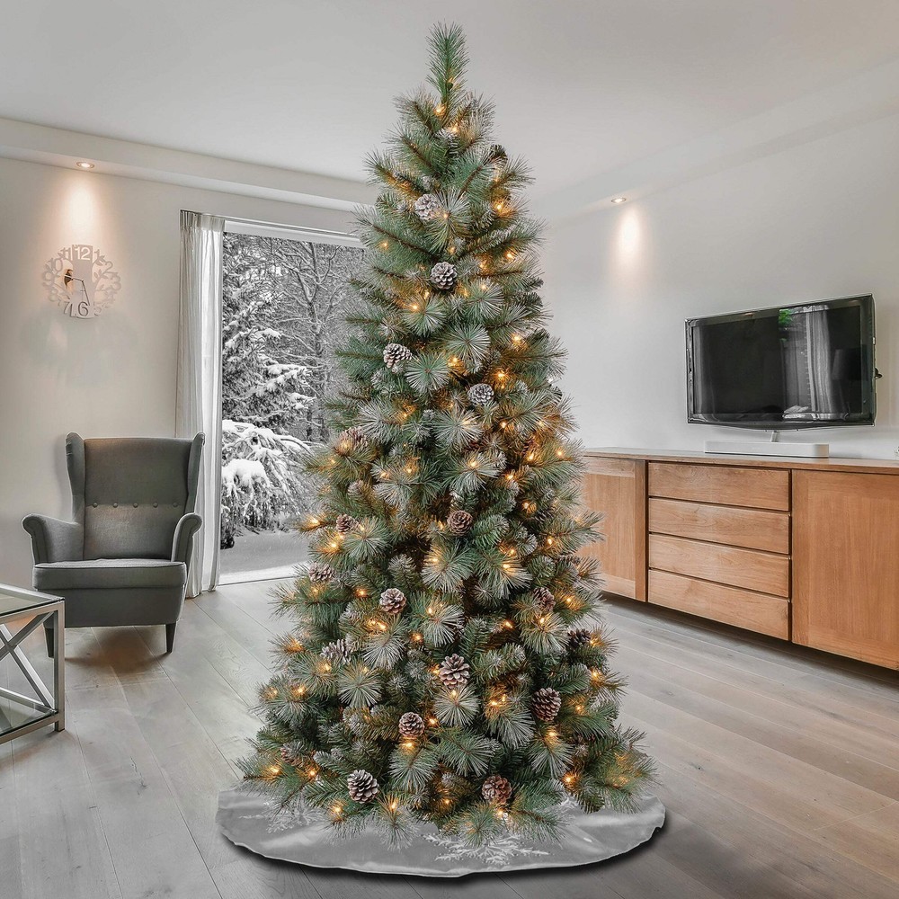 6 ft. Pre-Lit Perry Mixed Pine Tree with Clear Lights, Plug-In