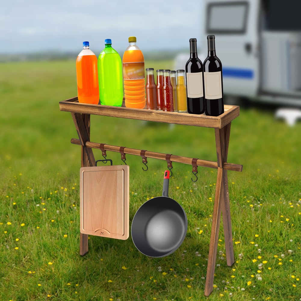 Multi-function Stand Rack Tools Outdoor Storage Camping Hangong Rack & Holder