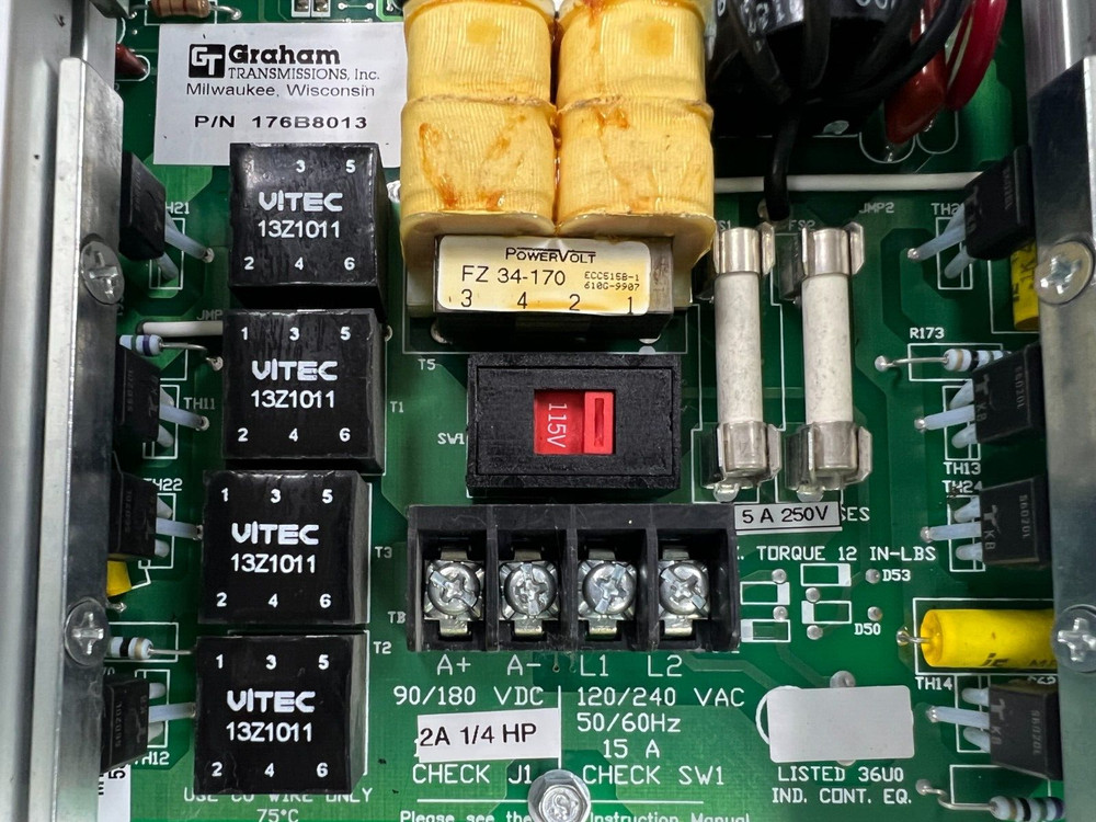 👀 GRAHAM TRANSMISSIONS DRIVE SPEED TORQUE CONTROLLER 176B8013