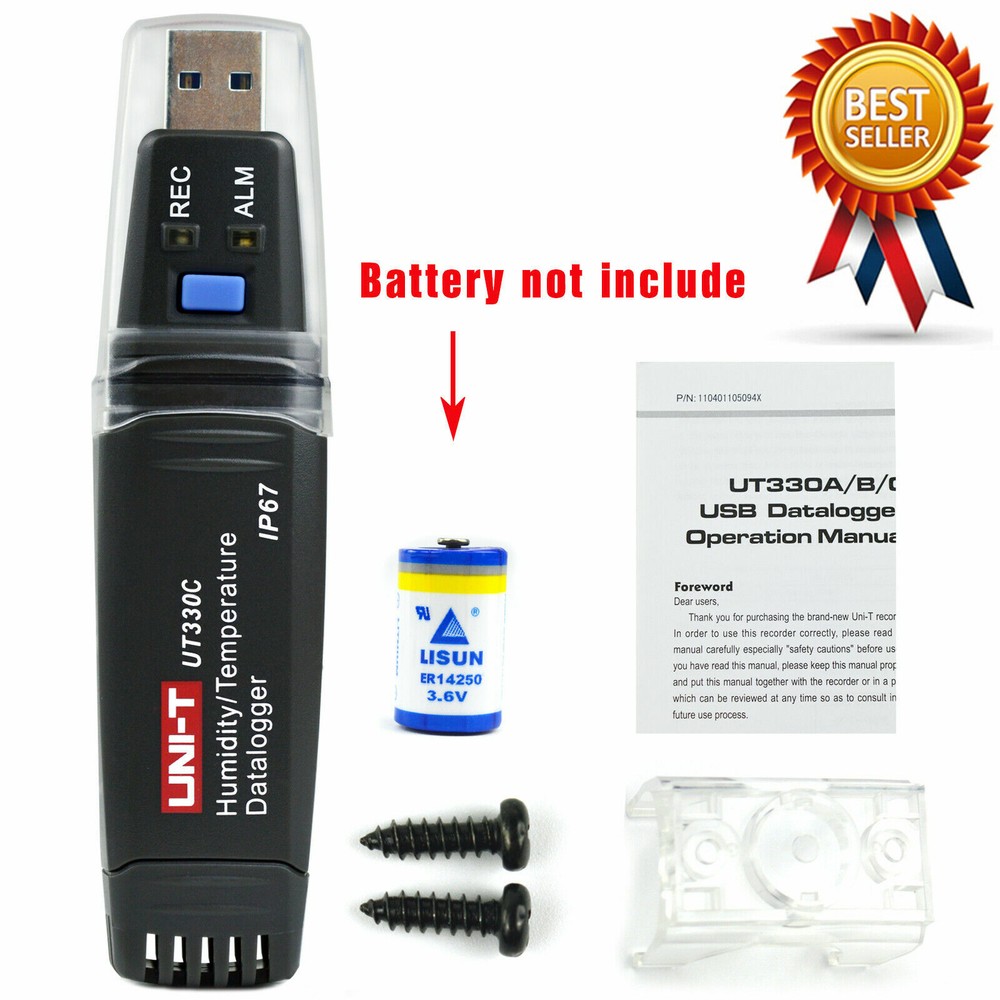 UNI-T UT330C PC USB Temp Humidity Pressure Datalogger Recorder Data Logger ✦Kd